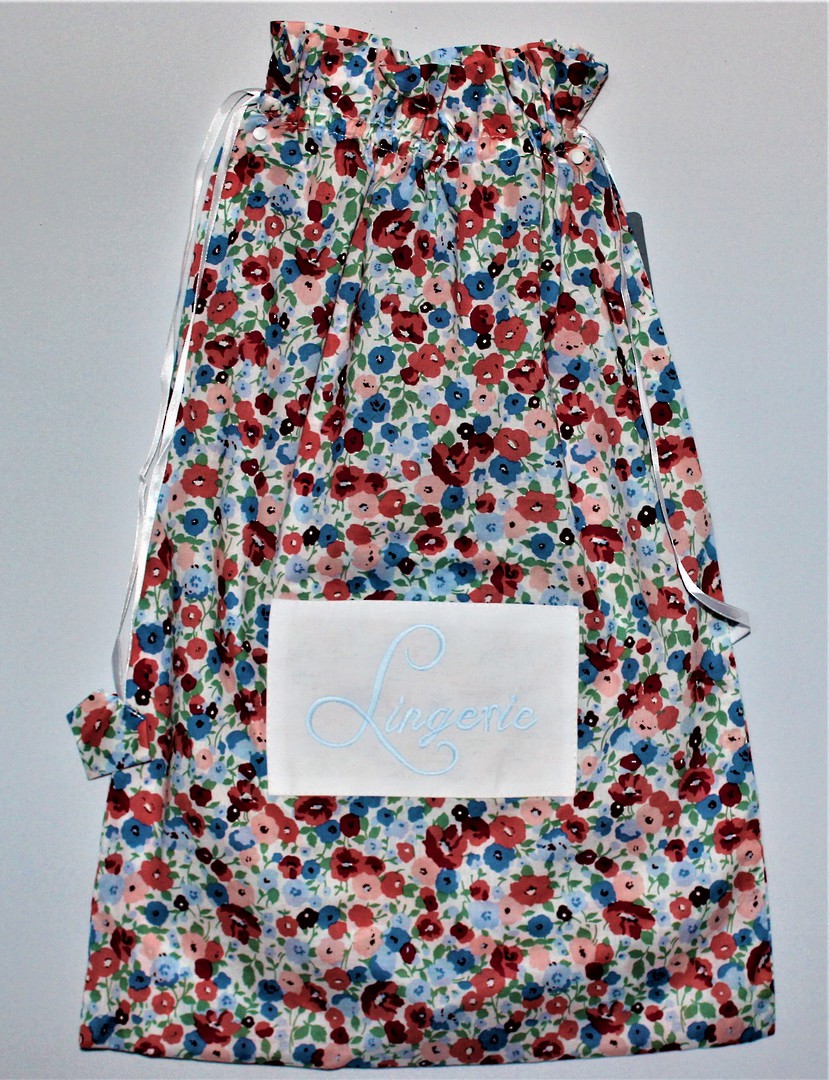 Lingerie Travel Bag Red Floral. Code: AL/LIN/RF image 0